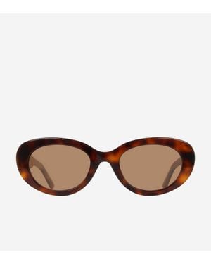 Cole Haan Bold Oval Sunglasses - Brown