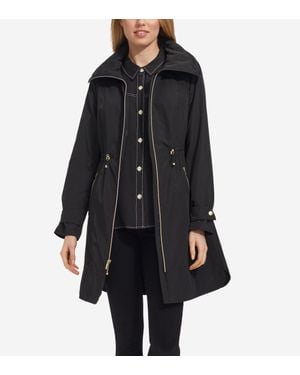 Cole Haan Packable Rain Jacket - Black
