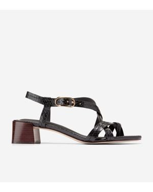 Cole Haan Dillon Block Heel Thong Sandals - Black
