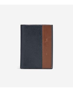 Cole Haan Two Tone Z-Fold Wallet - Blue