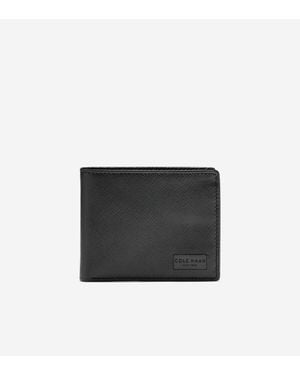 Cole Haan Bifold Wallet With Saffiano Cover - Black