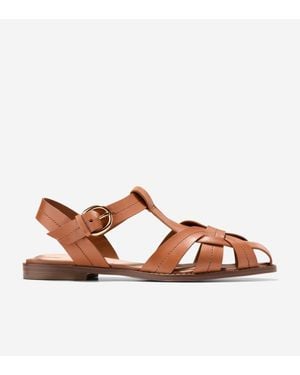 Cole Haan Rosette Fisherman Sandals - Brown