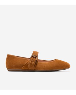 Cole Haan Grand Ambition Alissa Mary Jane Ballet Flats - Brown