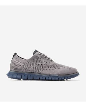 Cole Haan Zerøgrand Remastered Stitchlite Wingtip Oxford Shoes - Gray