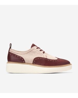 Cole Haan Øriginal Grand Platform Wingtip Oxford Shoes - Pink