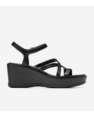 Cole Haan Grand Ambition Azzura Strappy Wedge Sandal - Black