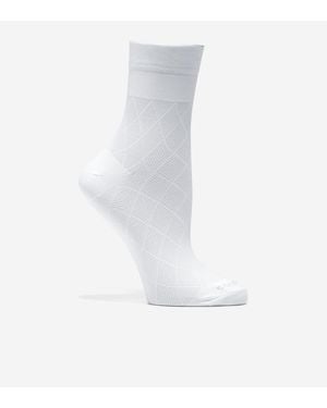 Cole Haan Microfiber Anklet Socks - White