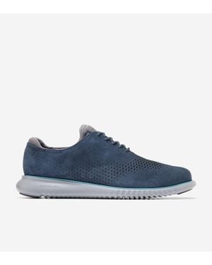 Cole Haan 2.Zerøgrand Laser Wingtip Oxford Shoes - Blue