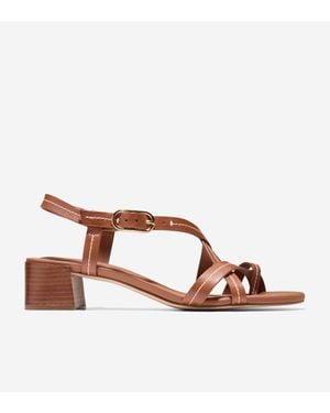 Cole Haan Dillon Block Heel Thong Sandals - Brown