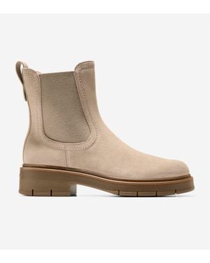 Cole Haan Grand Flex Fenella Chelsea Waterproof Booties - Natural