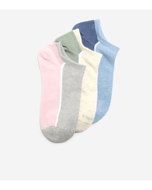 Cole Haan 3-Pair Flat Knit Low Cut Socks - Blue