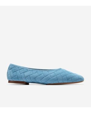 Cole Haan Jasleen Quilted Ballet Flats - Blue