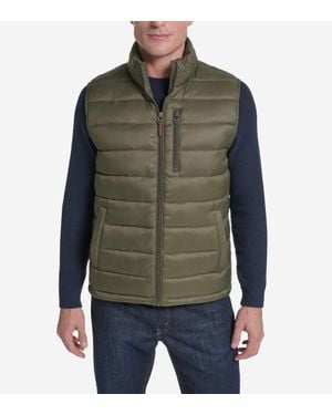 Cole Haan Nylon Puffer Vest - Green