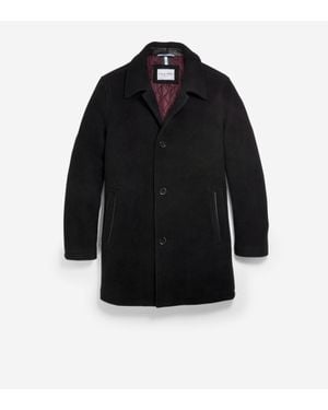 Cole Haan Wool-Blend Car Coat - Black
