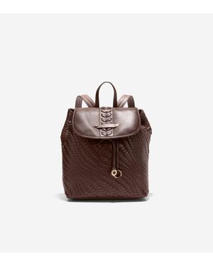 Cole Haan Isabella Woven Backpack - Brown