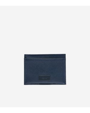 Cole Haan Saffiano Card Case With Ornament - Blue
