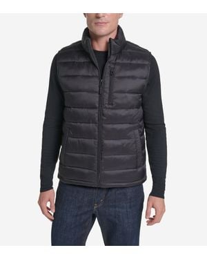 Cole Haan Nylon Puffer Vest - Black