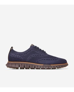Cole Haan Zerøgrand Remastered Stitchlite Wingtip Oxford Shoes - Blue