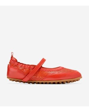 Cole Haan Grandprø Travina Mary Jane Ballet Flats - Red