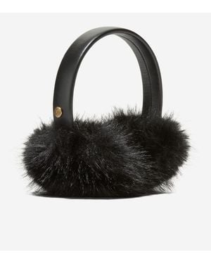 Cole Haan Women's Leather Earmuffs - Black