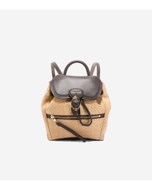 Cole Haan Alexandria Flap Small Backpack - Natural
