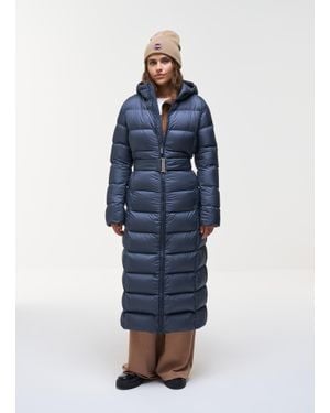 Colmar Piumino Lungo Opaco Con Cintura, Colore, Taglia - Blu