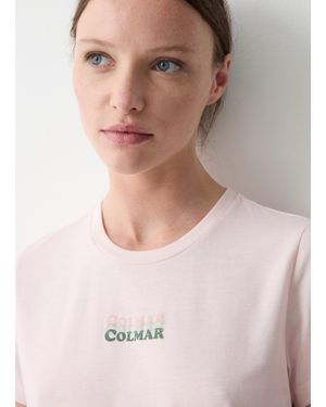 Colmar T-Shirt A Manica Corta Logata, Colore Lullaby, Taglia - Neutro