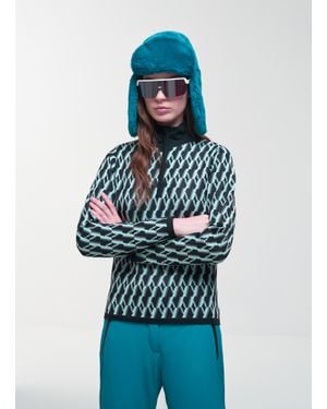 Colmar Sweat Casual Avec Demi-Zip Ritmo, Couleur - Bleu