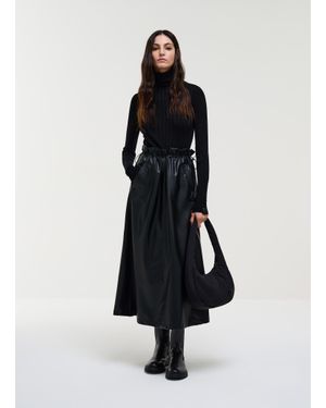 Colmar Jupe Midi En Similicuir, Couleur, Taille - Blanc
