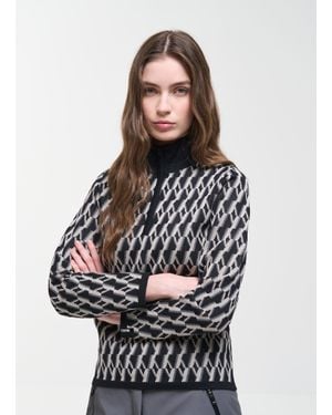 Colmar Sweat Casual Avec Demi-Zip Ritmo, Couleur - Blanc