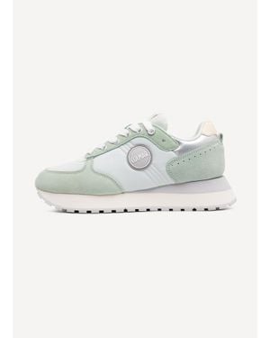 Colmar Sneakers Femme Travis Authenti À Semelle Haute, Couleur Light, Taille - Vert
