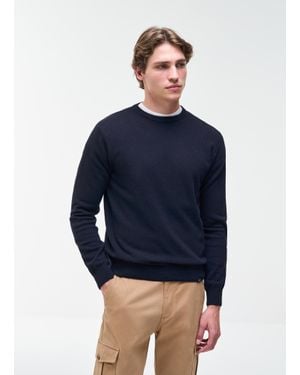 Colmar Pull En Maille Fine, Couleur Foncé, Taille - Bleu