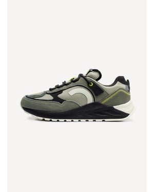Colmar Sneakers Pour Homme Running Army, Couleur: Military-Noir, Taille - Vert