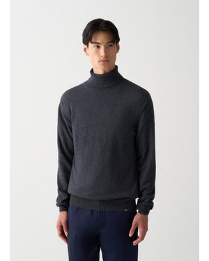 Colmar Pull À Col Roulé En Maille Fine, Couleur Graphite Melange, Taille - Noir