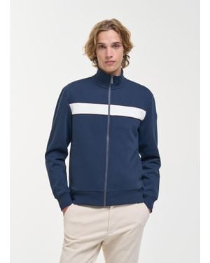 Colmar Sweat Zippé Heritage, Couleur Foncé, Taille - Bleu