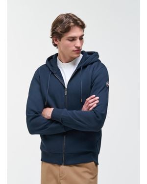 Colmar Felpa Full Zip Con Cappuccio, Colore, Taglia - Blu