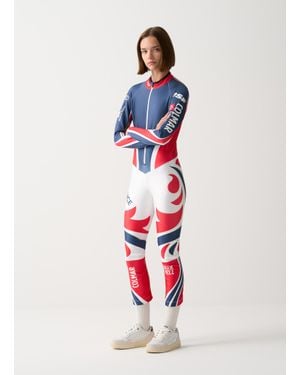 Colmar Combinaison De Course Femme – Équipe Française, Couleur: Bleu France, Taille - Blanc
