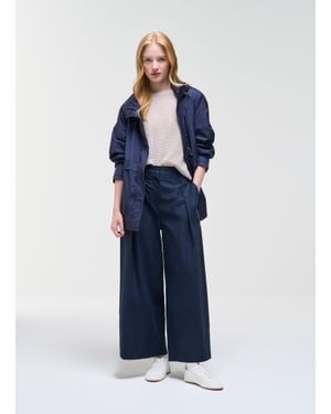 Colmar Pantalon En Popeline De Coton, Couleur Foncé, Taille - Bleu