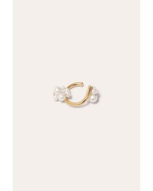 Completedworks Surfacing - Pearl And Gold Vermeil Ear Cuff - Multicolour