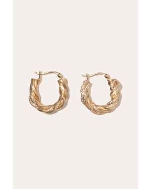 Completedworks Deep State - White Topaz And Gold Vermeil Hoop Earrings - Multicolour