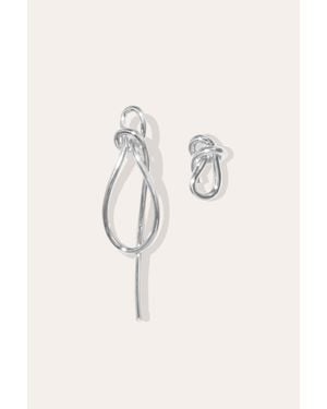Completedworks Thread - Platinum Plated Earrings - Multicolour