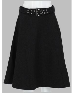 Ganni Wrap Skirt With Belt Recycled Polyester - Black