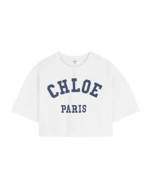 Chloé Mini Girl's Chic T-Shirt For Ss26 - White