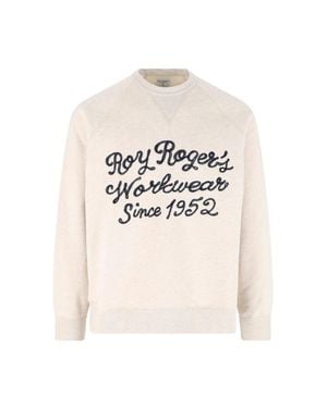 Roy Rogers Heritage-Inspired Crewneck Sweater - White