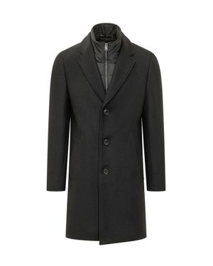 BOSS Bib-Front Wool-Blend Jacket - Black