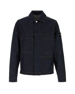 Stone Island Biker Jacket - Blue