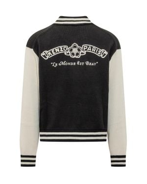 KENZO Zip-Up Cardigan - Black