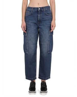 Stella McCartney Cropped Cargo Jeans - Blue