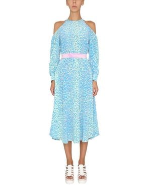 Stella McCartney Dress With Animal Pattern - Blue