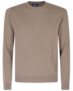 Drumohr Wool-Cashmere Sweater - Brown